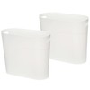 ROYFACC Small Trash Can Plastic Bathroom Wastebasket 3.2 Gallon Slim