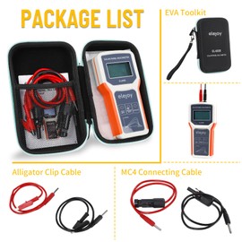 ELEJOY 400W Solar Panel Tester Photovoltaic PV Multimeter with MPPT, 12-60V Voc, 0-20A Isc, Battery-Free Portable, LCD Display with MC4 & Alligator Clips for DIY Home RV Solar Test​