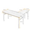 DlandHome L-Shaped Desk Large Corner Desk Folding Table Computer Desk