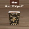 100 Paper Coffee Cups 65ml CoffeeGoldCUP Eco Friendly Biodegradable Disposable