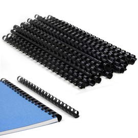 Plastic Binding Combs, Plastic Binding Combs, Pack of 100 Plastic Binding Combs, 21 Rings, 6 mm Spiral Spine Set, 20 Sheets, A4 Spine Spools, Black