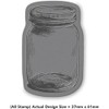 'Single Glass Jar' Rubber Stamp - Unmounted Design for Crafting