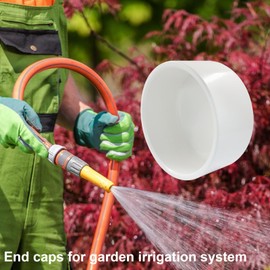 Luomorgo 4" PVC Pipe End Cap Fitting, 1 Pack Pipe Plug Socket Caps, White External End Caps for PVC Furniture, Garden Shelves, Racks DIY Projects