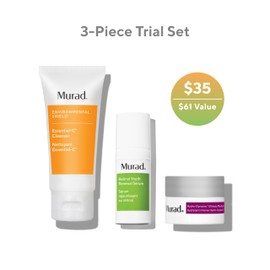 Murad Top 3 Derm-Recommended Actives - 3-Piece Trial Kit ($58 Value) - Daily Skincare Regimen - Ess-C Cleanser 2Fl Oz, Retinol Serum 0.33Fl Oz, Hydro Dynamic Moisturizer 0.25Fl Oz