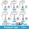 Formversity 12 Control Cabinet Keys Metal Set, Triangular Key, 4-Point