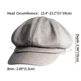 Juiterchy Women's Newsboy Hats Fashion Vintage 8 Panels Visor Beret Cabbie Cap Ladies Paperboy Cap