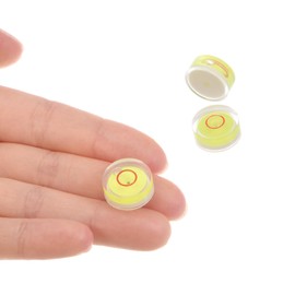 Kozelo 3pcs Small Circular Bubble Spirit Levels - [15mm Diameter 6mm Thickness] Mini Round RV Level Leveling Tools for Travel Trailer Turntable Camera, Yellow