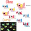 40Pieces Mini Resin Axolotl Miniature Figurine, Luminous Resin Axolotl Charm
