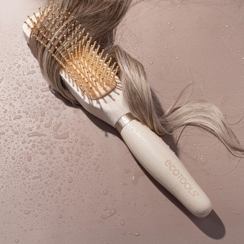 EcoTools Curl Activating Detangler Hairbrush, Gently Detangle Wet Hair, Style,