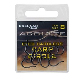 Drennan Acolyte Eyed Barbless Carp Circle (Size 8)