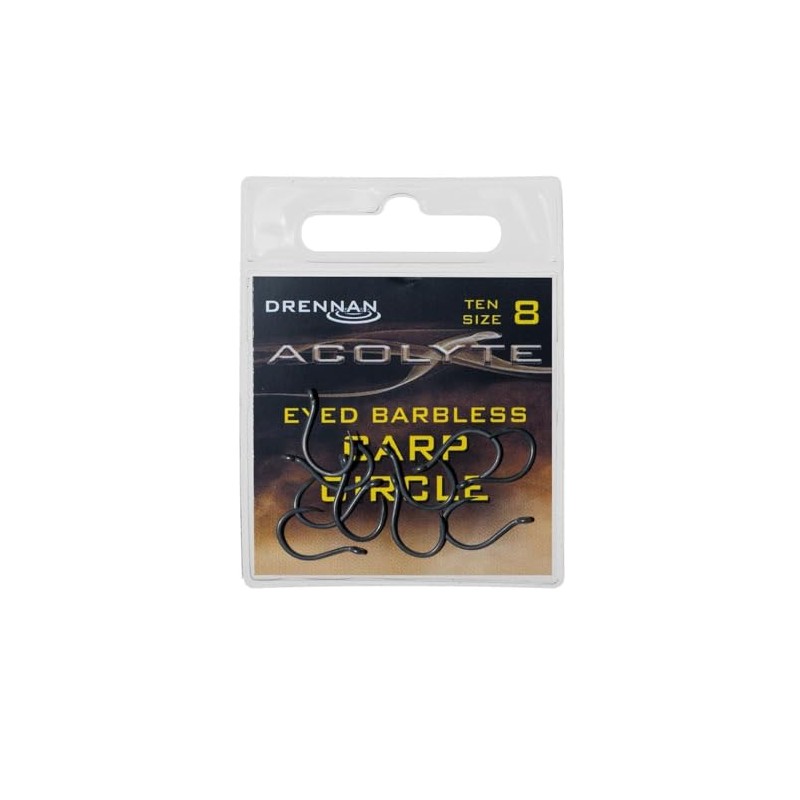 Drennan Acolyte Eyed Barbless Carp Circle (Size 8)