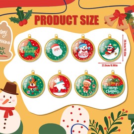 Pack of 8 Christmas Magnets for Garage Doors, Christmas Bauble Magnets for Garage Doors, Magnetic Christmas Decoration for Christmas, Indoor, Outdoor, Home Decoration (Cute Character Style)
