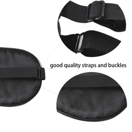 Novelty Eye Mask with Embroidered Text, Breathable Blackout Blindfold, Soft Eye Cover with Adjustable Strap, Ideal for Men Women Adults