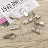 Dokpav 8 Pcs Oval Closet Rod End Supports, 15mm x