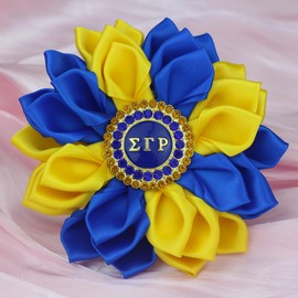 Sigmaa Gamma Rho Flower Brooch Pin for Women 1922 SGRho Gift Greek Sorority Brooch Paraphernalia Jewelry for Soror Sisterhood (SGR Flower Pin)