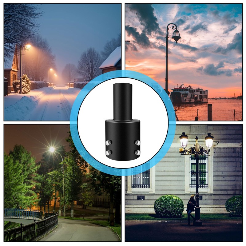 Koiyingnote 4 Inch Round Pole Tenon Adapter for Light Pole,