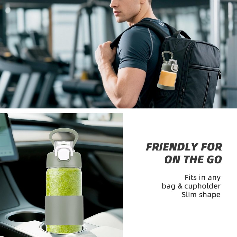 Glass Water Bottle for Protein Mixes 24 oz Protein Shaker