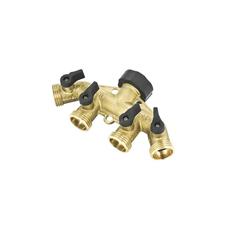 Yardsmith Brass 4-Way Restricted-Flow Water Shut-Off