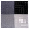 TigerTie Multi Pocket Square in Anthracite Grey Silver Black White