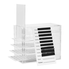 ATOMUS 5 Layers Acrylic Eyelash Storage Box Makeup Organiser False Eyelashes Glue Palette Holder Plug Eyelashes Extension Tool
