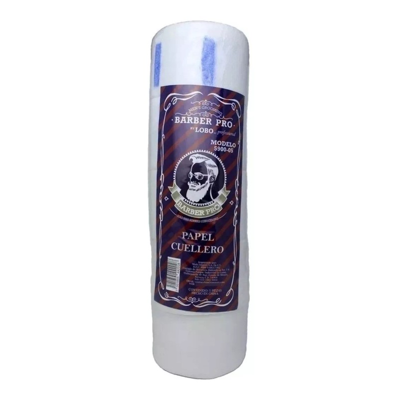 Lobo Profesional 4 Papel Cuello Blanco Barber Pro 5 Rollos