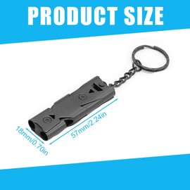 XPEX 2 Pcs Signal Whistles, 150 Decibel High Decibel Stainless Steel Whistle and Keychain for Mountain Survival Emergency Sports, Outdoor Camping, Fishing, Hiking and Hunting