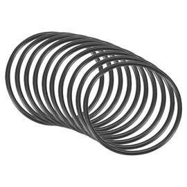 QUARKZMAN Nitrile Rubber O-Ring Round Rubber Rings 50 mm x 45 mm x 2.5 mm for Tap Plumbers Repair Seal Connection, Black Pack of 10