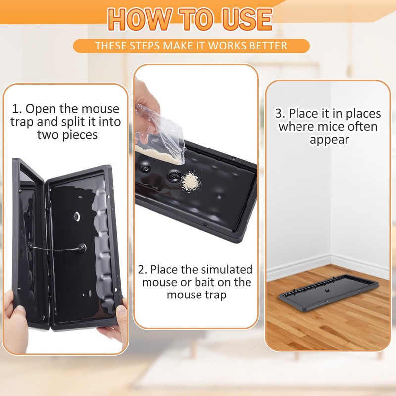 Qualirey 10 Pack 10 inch Sticky Mouse Traps with 6