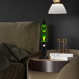 Vanful Green Magma Liquid Motion Lamp with Black Base, Mood Lamps for Boys as Night Light, Glitter Lamps Decoration for Adults and Kids