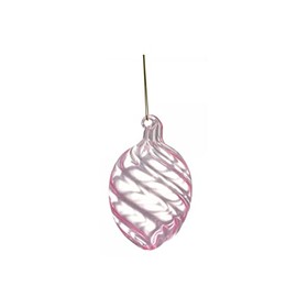 GreenGate Egg Ornament Hanging Swirl Wide Pale Pink