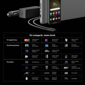 HKY 100W 96W 90W 87W 70W 65W 60W DC 12V-24V KFZ USB C Netzteil, Type C Auto Ladegerät Adapter für IBM Thinkpad Lenovo Thinkbook, Surface pro 9/Book 4 2024 MacBook Air Pro M3 A2992 A3114 A3113