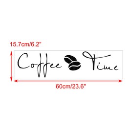 sourcing map Coffee Time Pattern Wall Sticker Removable Art Murals Paper for Living Room Bedroom TV Wall Decals Home Decor