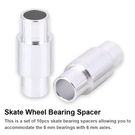 VGEBY 10Pcs Skate Spacers, Skating Shoes Wheel Bearing Spacer Aluminium Alloy Skate Stepped Spacer Model Toy