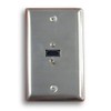 Single Gang HDMI Stainless Steel Wall Plate