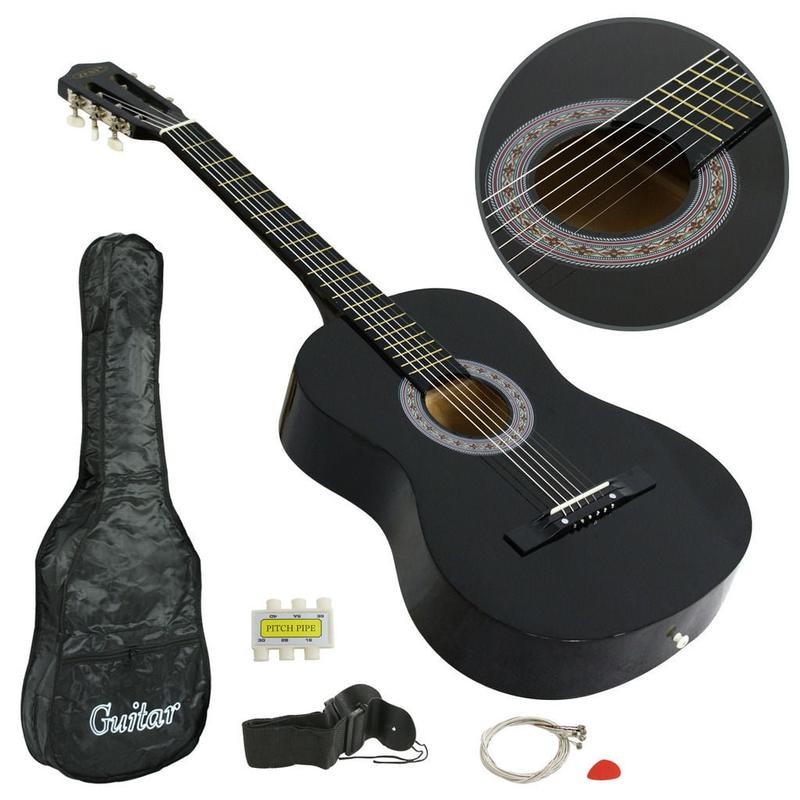 SEGAWE 38" New Beginners Acoustic Guitar with Case, Strap, Tuner