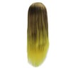 Hair Mannequin Head Simulation Ink Yellow Colour Mixture Gradient Hair