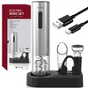 Electric Wine Opener Set, Automatic Corkscrew Rechargeable with Vacuum Stoppers,