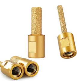 FANGHUIER Diamond Mortar Removal Tool, 10mm and 6mm M10 Grout Raking Bits, Gold Plated Angle Grinder Attachment