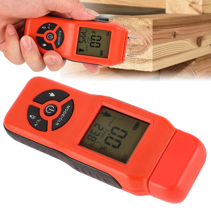 Professional Handheld Digital Wood Moisture Meter Portable LCD Display Wood