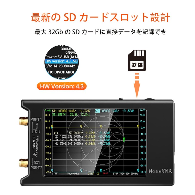 NanoVNA-H4 Vector Network Analyzer, V4.3 10KHz - 1.5GHz HF VHF