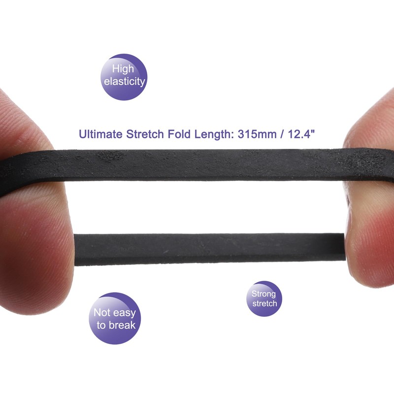sourcing map 100 Pack Rubber Band Stretchable Rubber Elastic Band