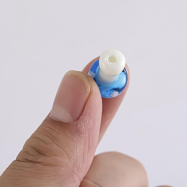 10pcs Orange Mushroom Shape Glass Loose Beads, Art Mushroom Glass,