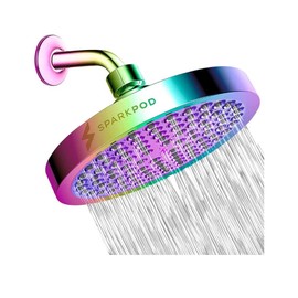 SparkPod 6" Luxury Rainfall Shower Head - Rainbow Color