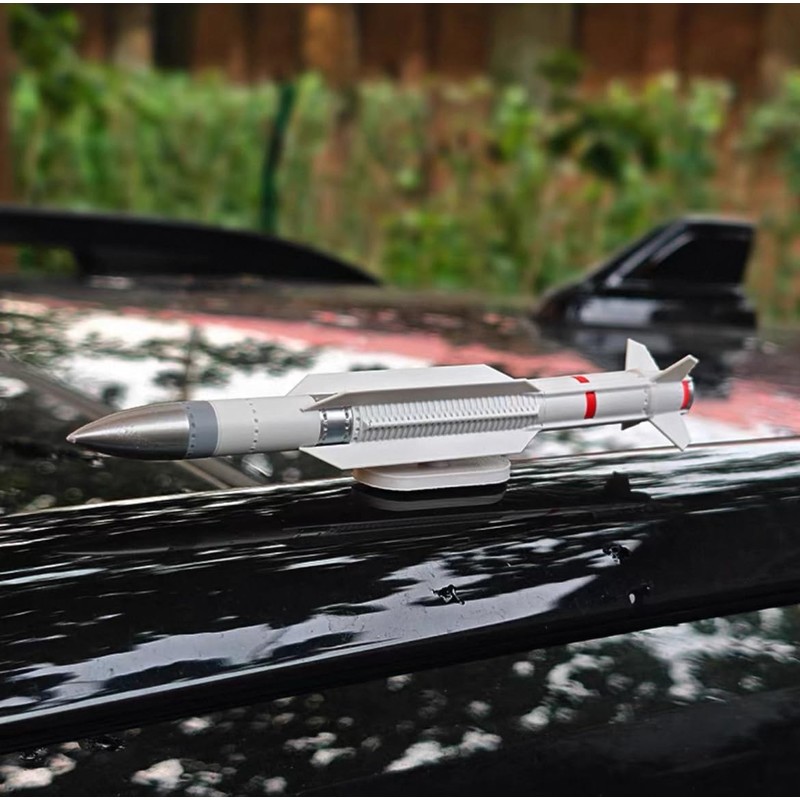 2PCS Missile-Shaped 3D Car Stick Decor Military Decal for Bike