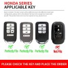 Gerzen Honda Key Fob Cover Case With Keychain, Metal For