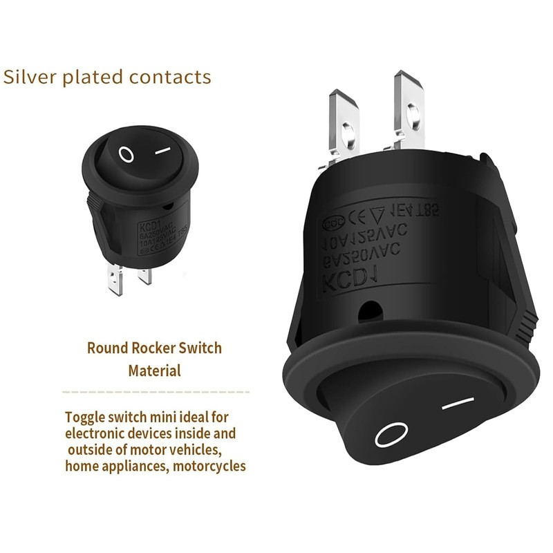5Pcs 12v Awitch, Toggle Switch, Rocker Switch, Switches, 12v Light