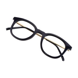 VisionGlobal Blue Light Blocking Glasses for Women/Men, Anti Eyestrain, Computer Reading, TV Glasses, Stylish Oval Frame, Anti UV, Anti Glare(Navy,+1.00 Magnification)