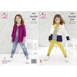 King Cole 5475 Knitting Pattern Childrens Cardigans in Subtle Drifter DK