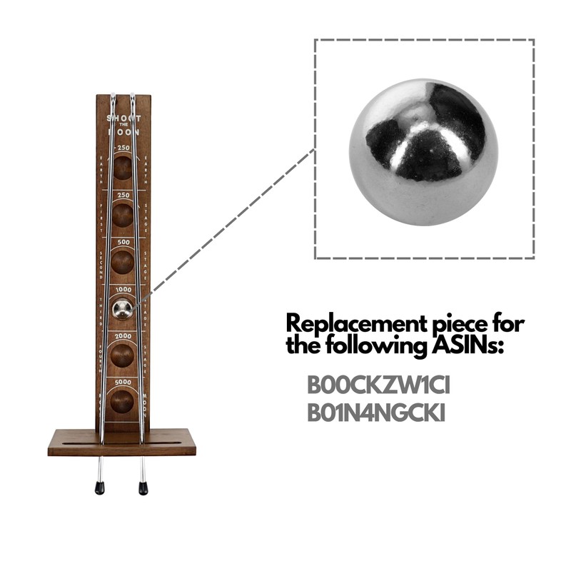 Replacement Steel Ball - Shoot The Moon & Pinball, 1.125