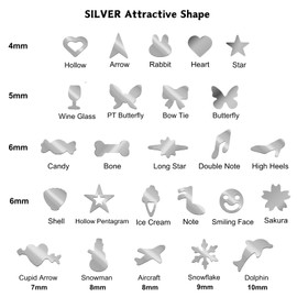 LightStone 50g/1.76oz Heart - 4mm Holographic Chunky Glitter, LightStone Sparkles Glitter, Bulk Glitter for Crafts Resin, Painting, Nail Art, Hair, Tumblers, Slime, Festival Decor, etc (Sliver)